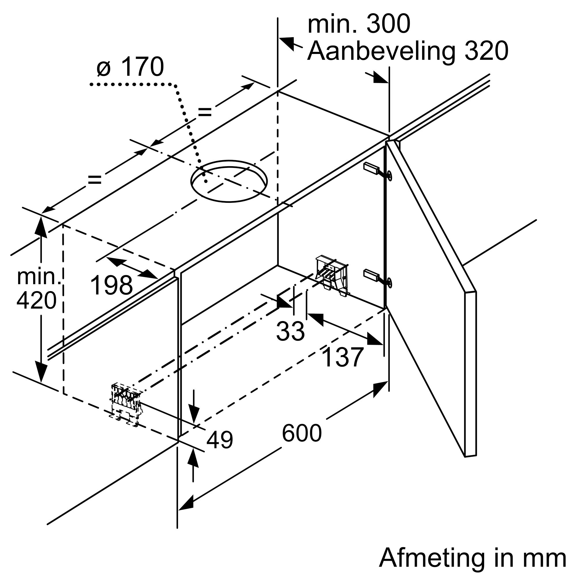 BOSCH DFR097A52 telescopische dampkap - 90cm