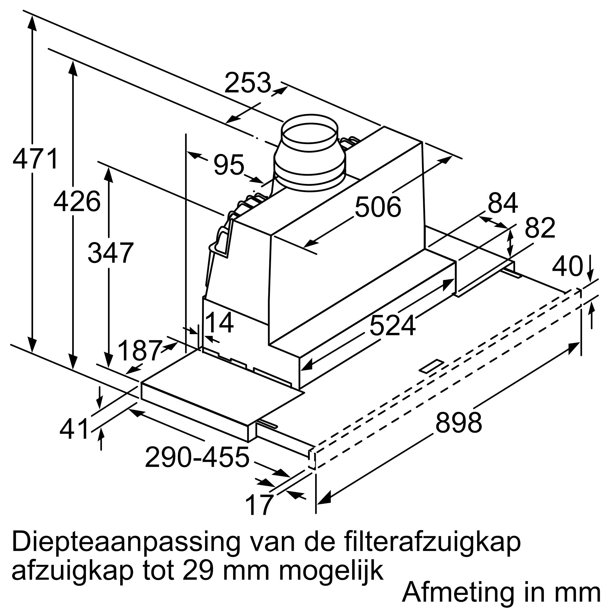 BOSCH DFR097A52 telescopische dampkap - 90cm