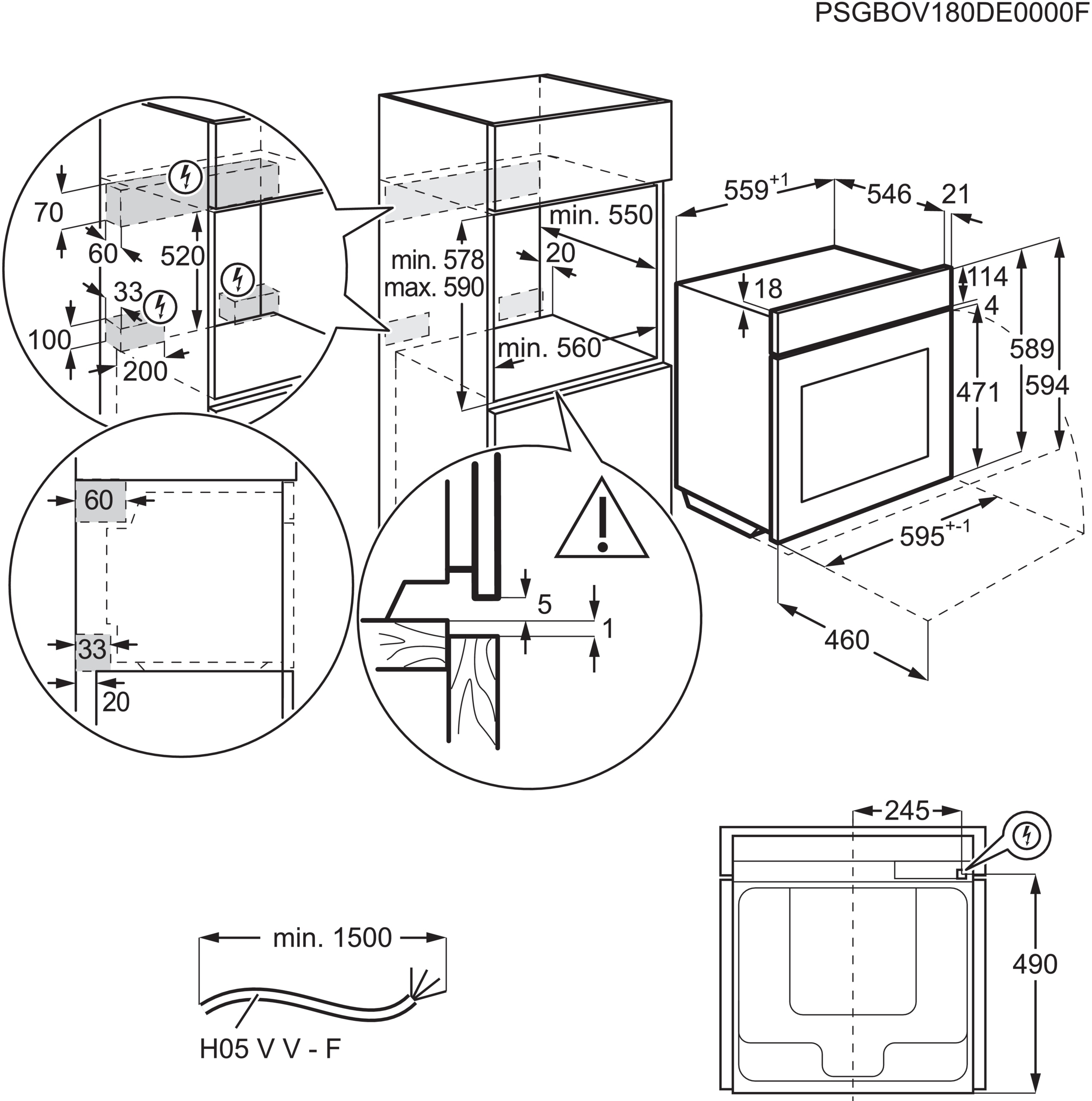 AEG BSK792280T multifunctionele oven met stoom - 60cm