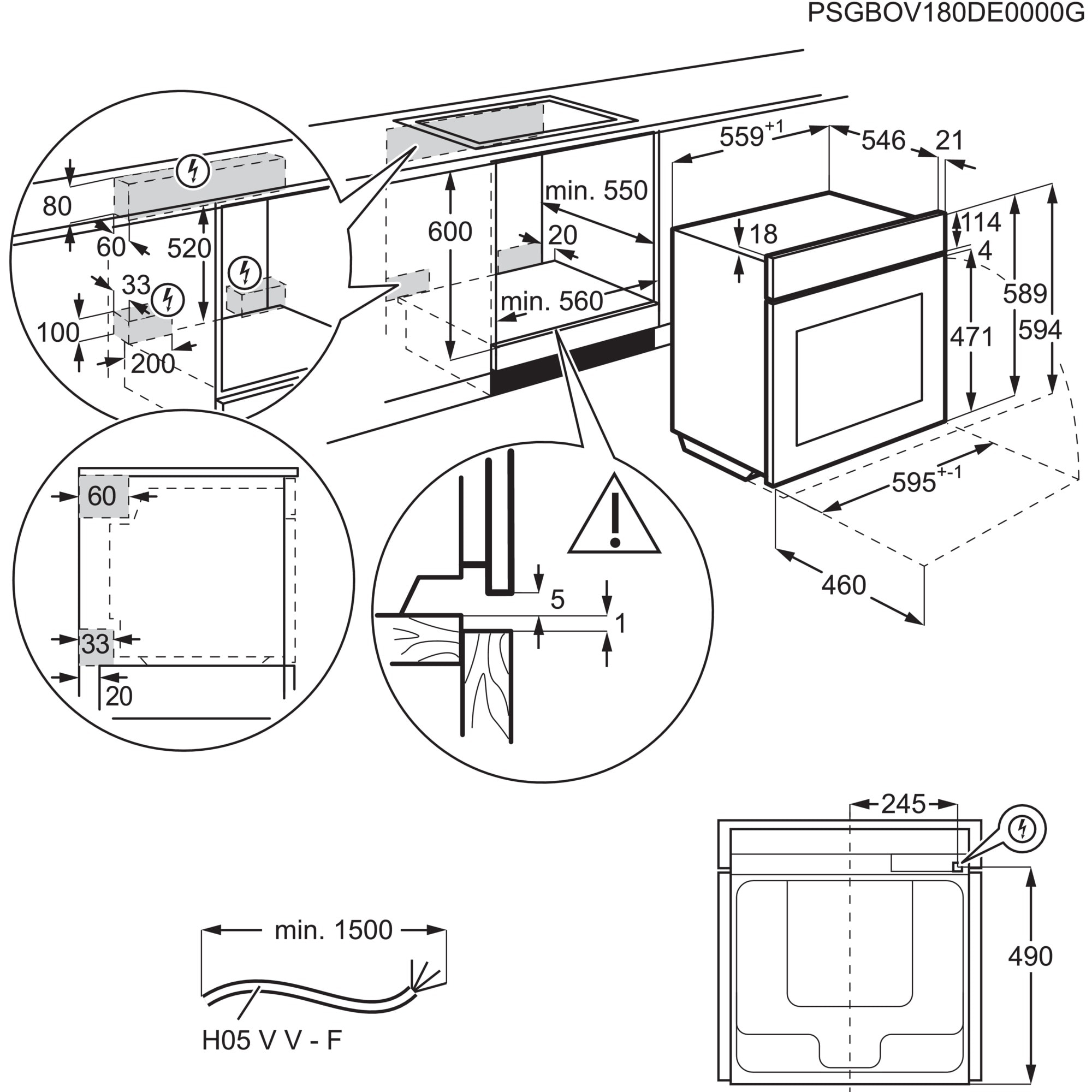 AEG BEK435060B multifunctionele oven - 60cm