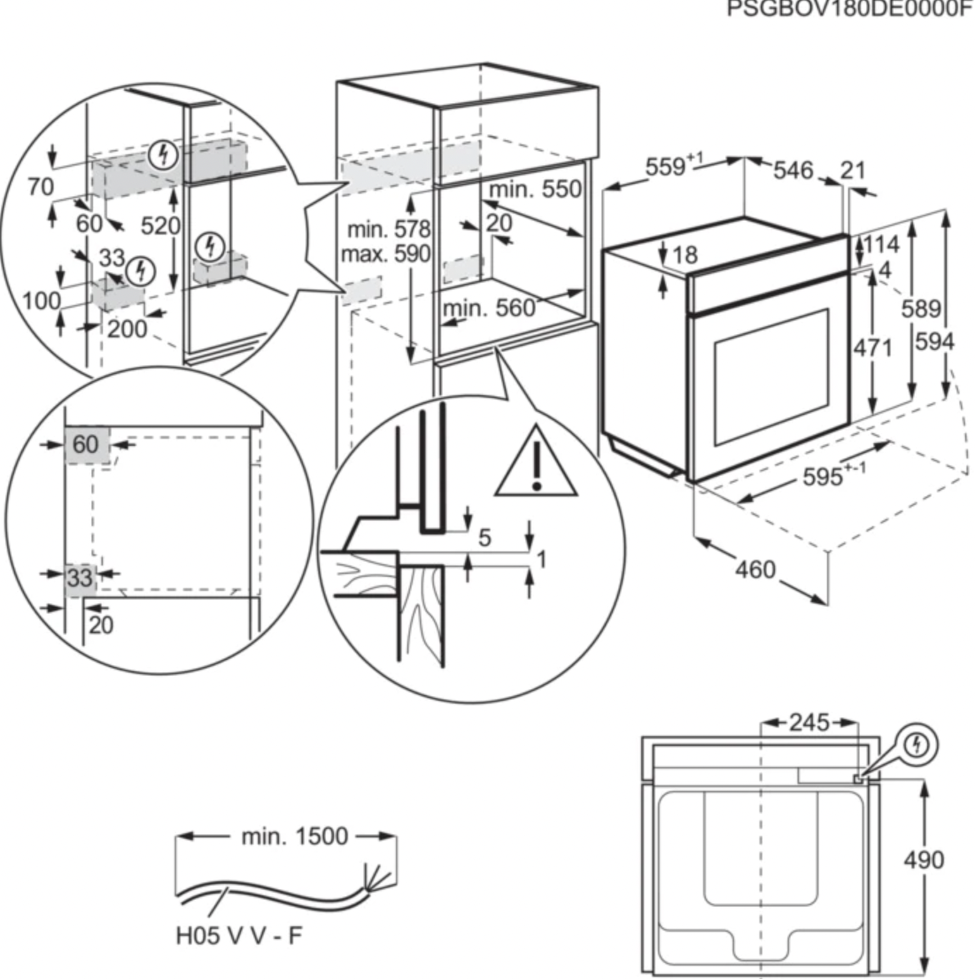 AEG BPK742280M multifunctionele oven - 60cm