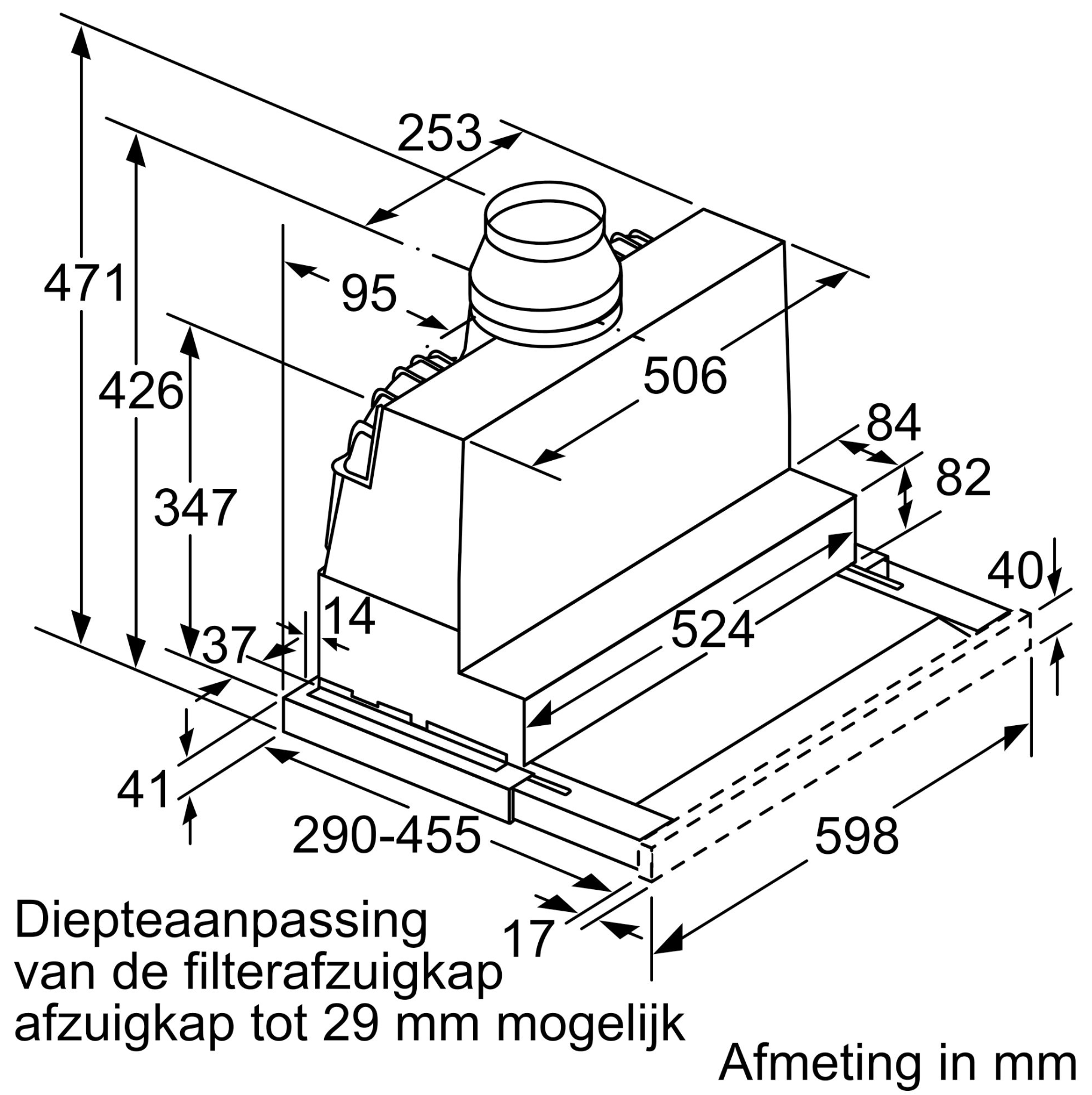 BOSCH DFS067A51 telescopische dampkap - 60cm