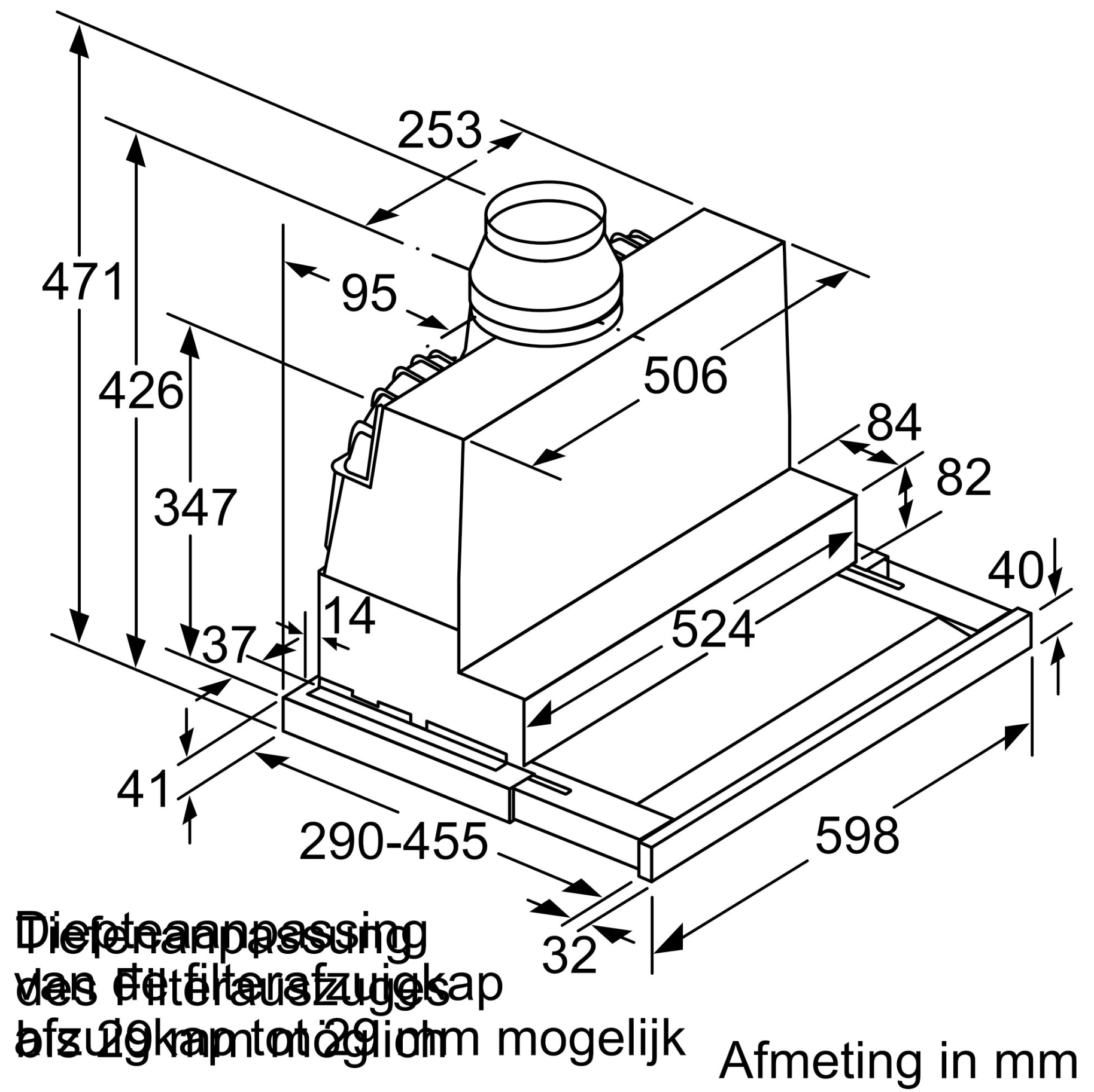 BOSCH DFS067K51 telescopische dampkap - 60cm